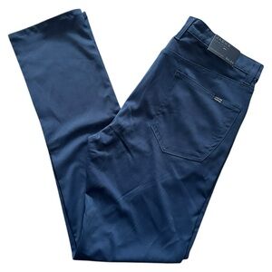 Jachs NWT Men’s Sz 34 x 34 Navy Blue Tech Slim Straight Fit Mid-Rise Jeans Pants